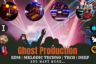 be your ghost producer in progresive, techno, melodic house, tech, edm all genre