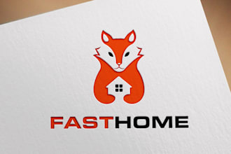 create minimalist brand and home logo design