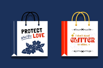 design awesome customize tote bag shopping bag for your shop or brand