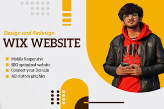 design or redesign wix website and landing page