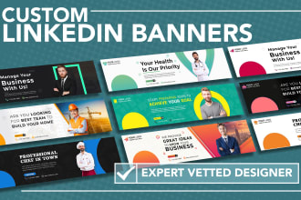 design professional linkedin banners for your company page or personal profile