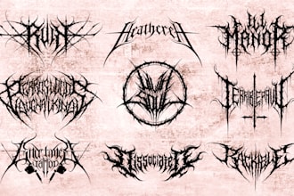 create death metal, gothic, black metal font logo