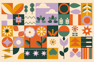 create seamless bauhaus pattern design, textile pattern