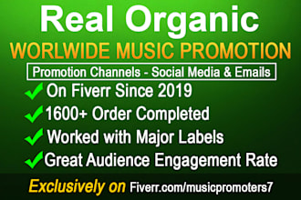 do organic music promotion to worldwide audience
