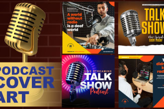 create unique artwork, cover art, itunes, podcast logo for you