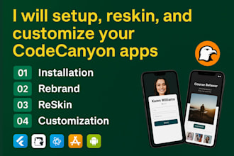setup, reskin, and customize your codecanyon apps