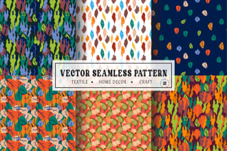 draw custom seamless pattern design textile prints