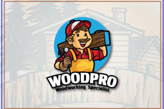 design woodworking, carpentry, and furniture logo for you