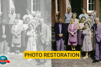 restore old photos and photo retouching in 24 hrs