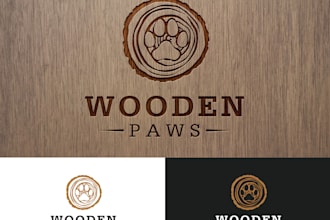 give a wood, carpentry, and woodworking logo for you
