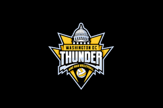 design a eye popping logo for thunder volleyball club
