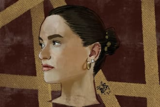 draw colourful digital illustration or poster motion
