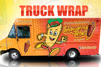 design food truck wrap, car wrap, truck wrap, vehicle warp, food truck wrap