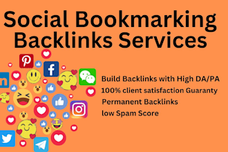build social bookmarking backlinks for your website