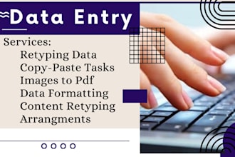do fast data entry, retype data scanned pages in 24 hours