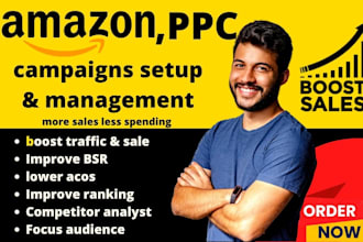 setup, manage optimize amazon PPC campaigns, advertising, amazon sponsored ads