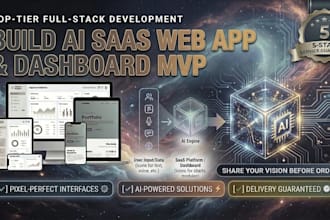 build ai saas web app, dashboard and startup mvp