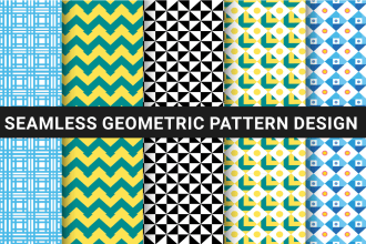do seamless geometric abstract vector patterns design