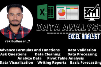 be your excel data analyst and business insider