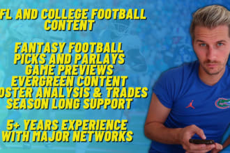 provide expert NFL content services including blog writing