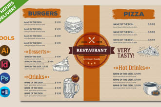 design modern restaurant menu, first food menu or flyer