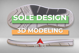 model sneakers sole design with rhinoceros for prototyping