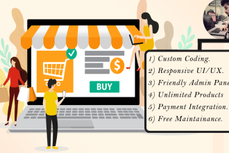 develop ecommerce website using custom coding