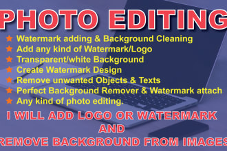 add logo or watermark and remove background from images