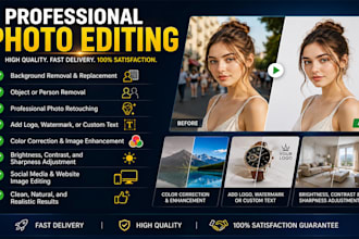 remove object and photoshop editing add watermark logo text
