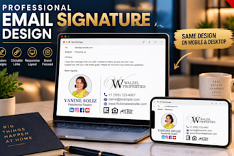 design a clickable HTML email signature for gmail outlook and apple mail