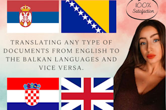 translate english to serbian, croatian and bosnian