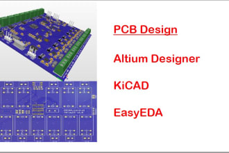 do pcb design, circuit design, schematic using  altium, kicad , or easyeda