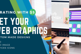 create graphics for your website logo web banner  services icons