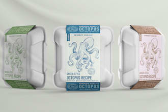 food pouch, food container box design, food container label design or lid design