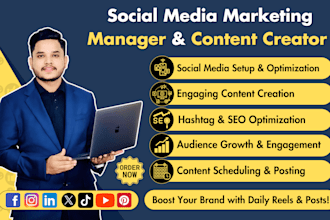 be your social media marketing manager and content creator