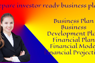 prepare investor ready business plan and financial plan
