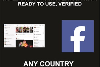 create new facebook account for you, active, ready to use