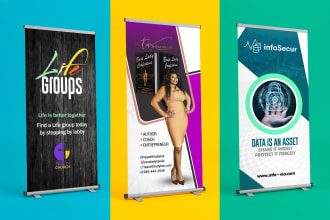 design a roll up, retractable, sign, billboard banner design