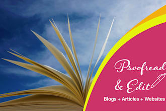 proofread and edit a blog post, article or website content