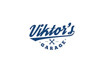 design the contemporary retro garage logo