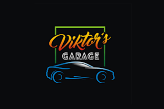 design the contemporary retro garage logo