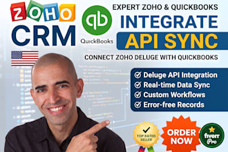 integrate quickbooks and zoho deluge API or 2 hours dev