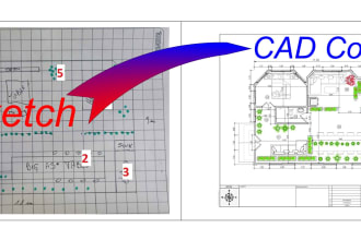 draw your 2d drawing and floor plans archi or str or ele