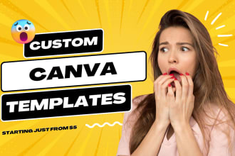 design custom canva templates pinterest pins social media posts