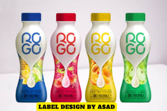 do perfect juice, water, liquor, wine, beer and beverage bottle label