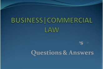 business, commercial, tax, company, and financial law