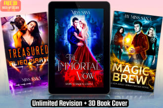 design epic fantasy, recipes, KDP romance book cover