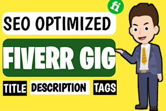 do fiverr gig SEO and optimize title description