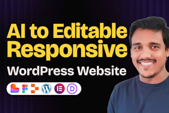 convert figma, wix, replit, durable, loveable or any ai to wordpress elementor