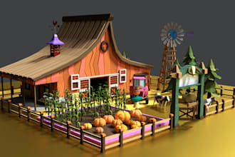 create 3d lowpoly optimized environments for you